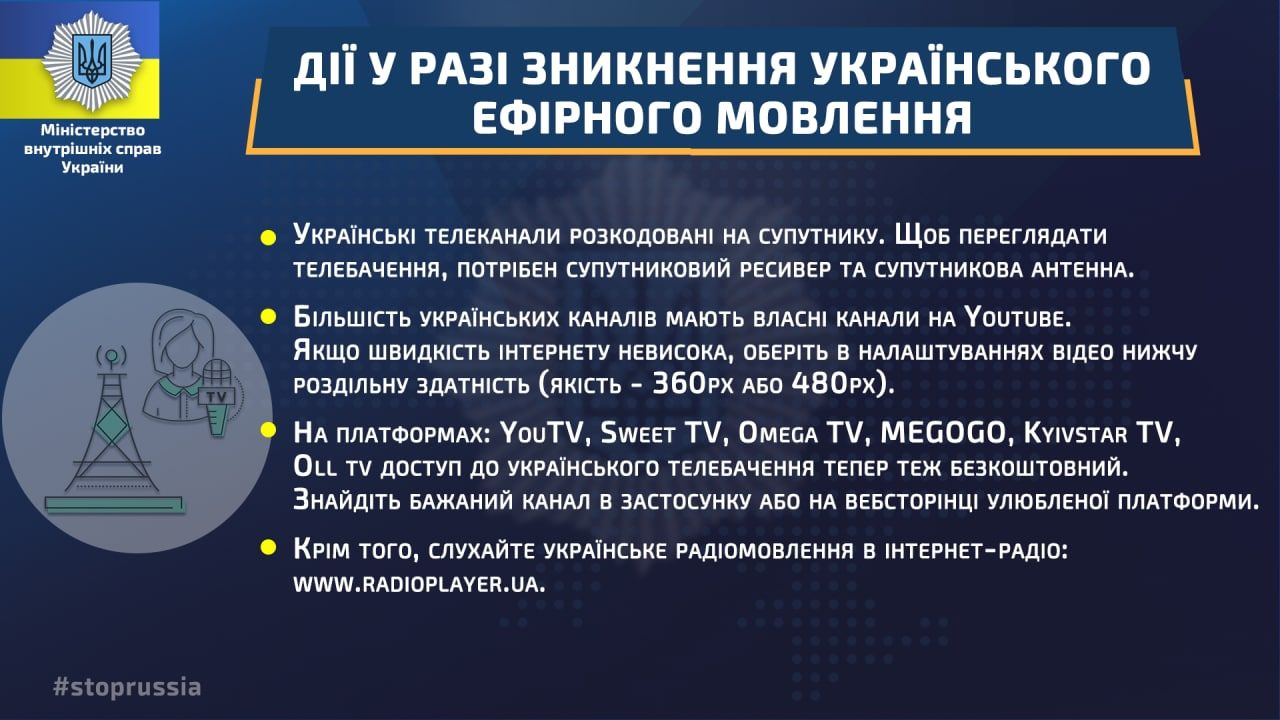МВД выпустило официальную инструкцию на случай пропажи связи, интернета и телевидения - 550960 МВД выпустило официальную инструкцию на случай пропажи связи, интернета и телевидения - фото 550960