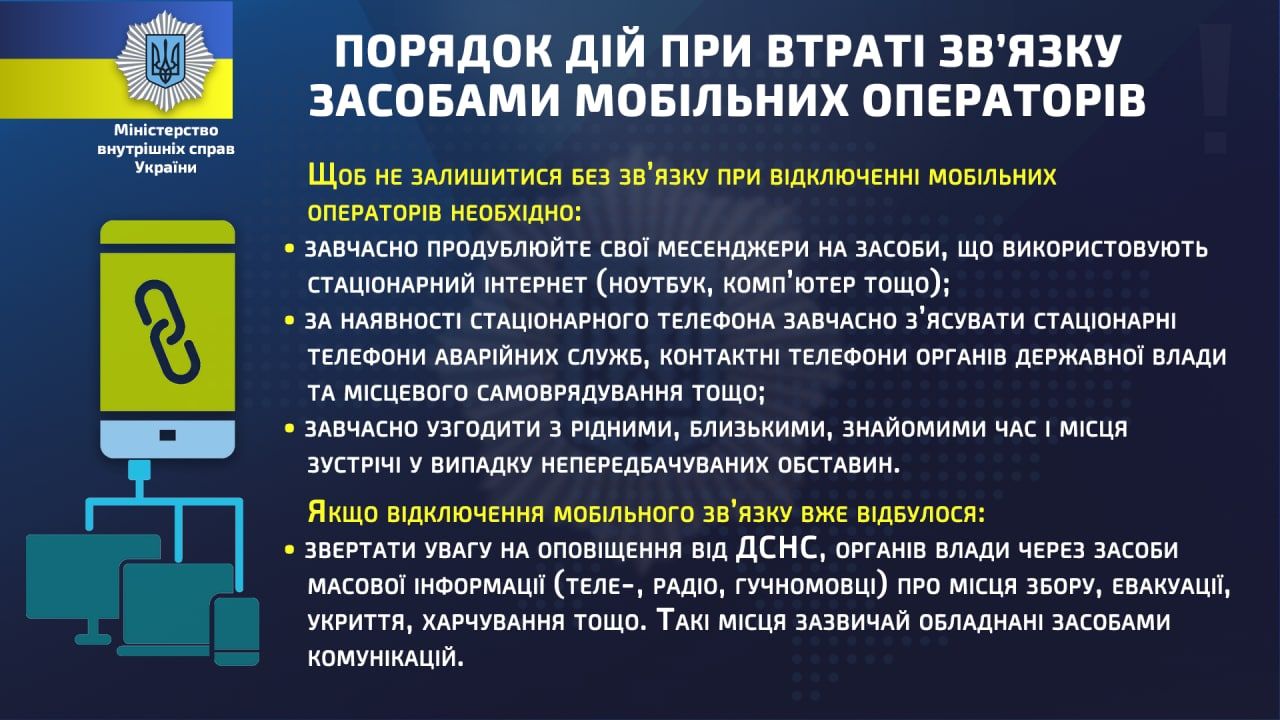 МВД выпустило официальную инструкцию на случай пропажи связи, интернета и телевидения - 550961 МВД выпустило официальную инструкцию на случай пропажи связи, интернета и телевидения - фото 550961