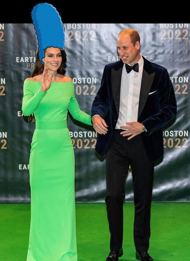 Зеленое платье Кейт Миддлтон попало в мемы - фото 551261