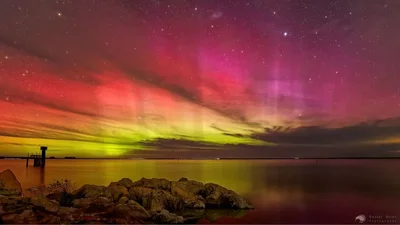 Рідкісне явище: над Новою Зеландією помітили надзвичайно яскраве південне сяйво - фото 555322