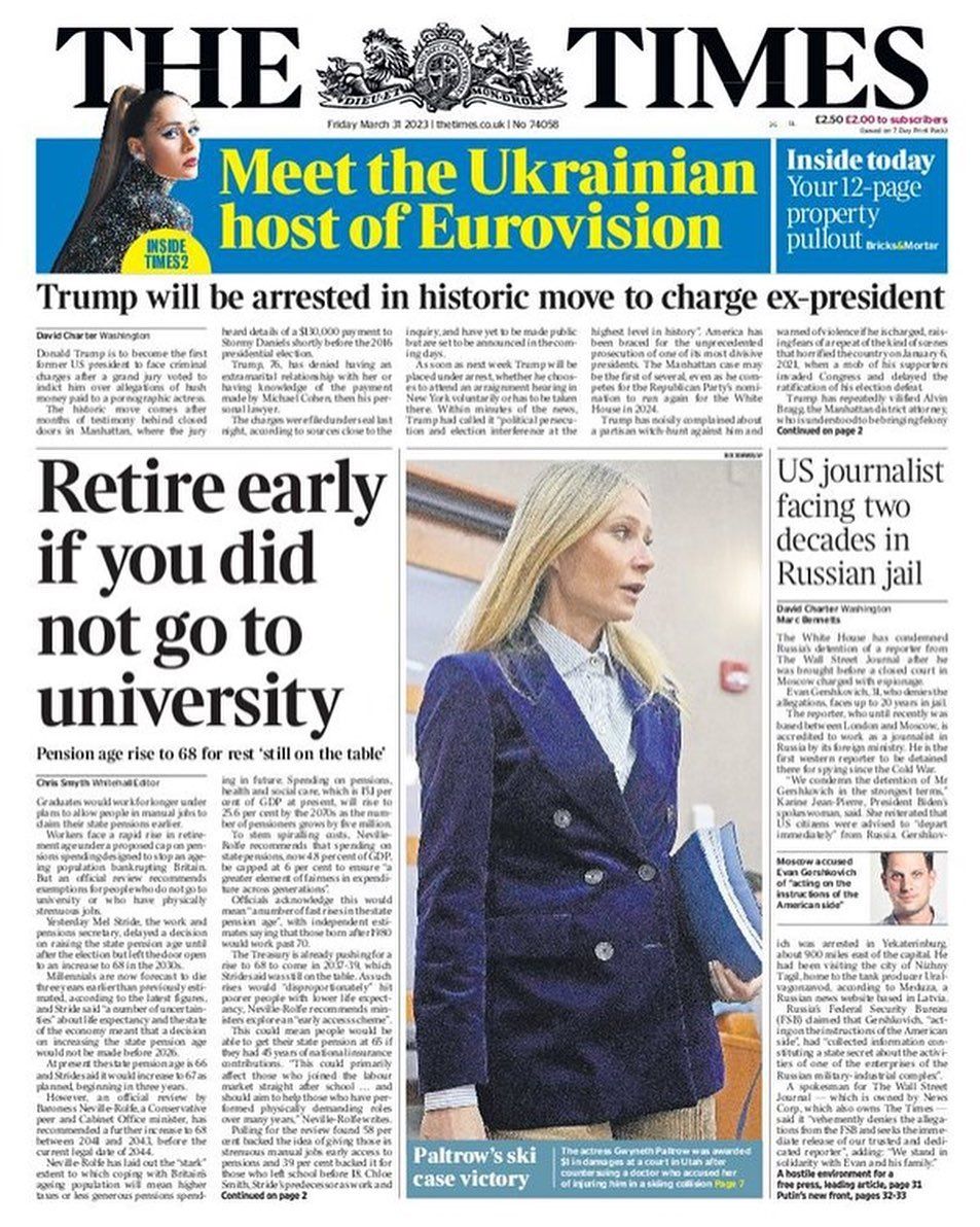 Юлия Санина появилась на обложке The Times - 555455 Юлия Санина появилась на обложке The Times - фото 555455