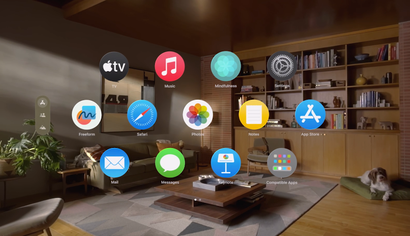 Так отображается экран при работе с Apple Vision Pro. Ты видишь все вокруг - фото 559162