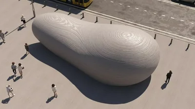 Показали візуалізацію першої зупинки-сховища в Києві, і вона дуже стильна