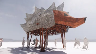 "Храм ежа": на Burning Man от Украины покажут инсталляцию из противотанковых ежей