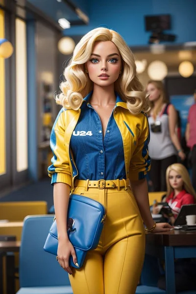 Как бы выглядела Barbie на премьере фильма в Украине: ИИ создал патриотические аутфиты - фото 565483