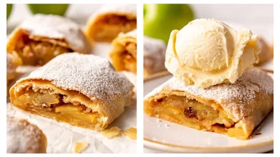 Пирог из лаваша с творогом и яблоками — готовим "ленивый" десерт