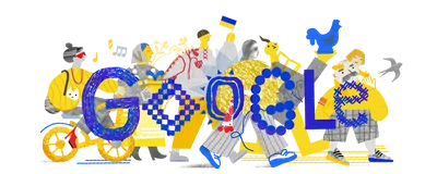 До Дня Незалежності України компанія Google представила патріотичний дудл - фото 570886