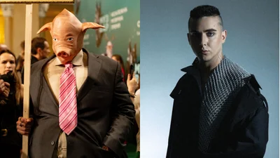 MELOVIN пришел на церемонию Музвар в костюме свиньи