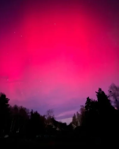 Минувшей ночью украинцы наблюдали северное сияние – удивительные фото этого явления - фото 581725