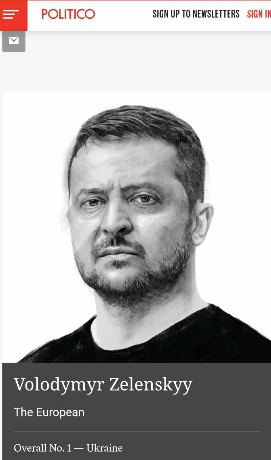 Politico назвав Зеленського найвпливовішою людиною - 584803 Politico назвав Зеленського найвпливовішою людиною - фото 584803