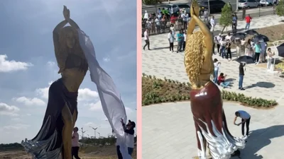Сфотографуватися у ніг королеви: у Колумбії встановили шестиметрову статую Шакіри