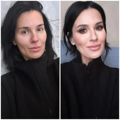 Маша Єфросиніна до та після макіяжу - фото 590055