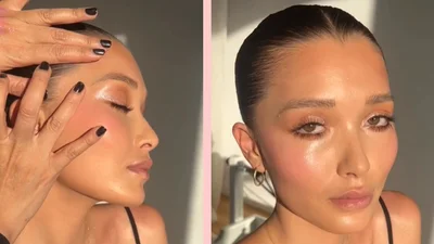 Гламурный мини-тренд макияжа 2024: модные девушки выбирают глазированные румяна