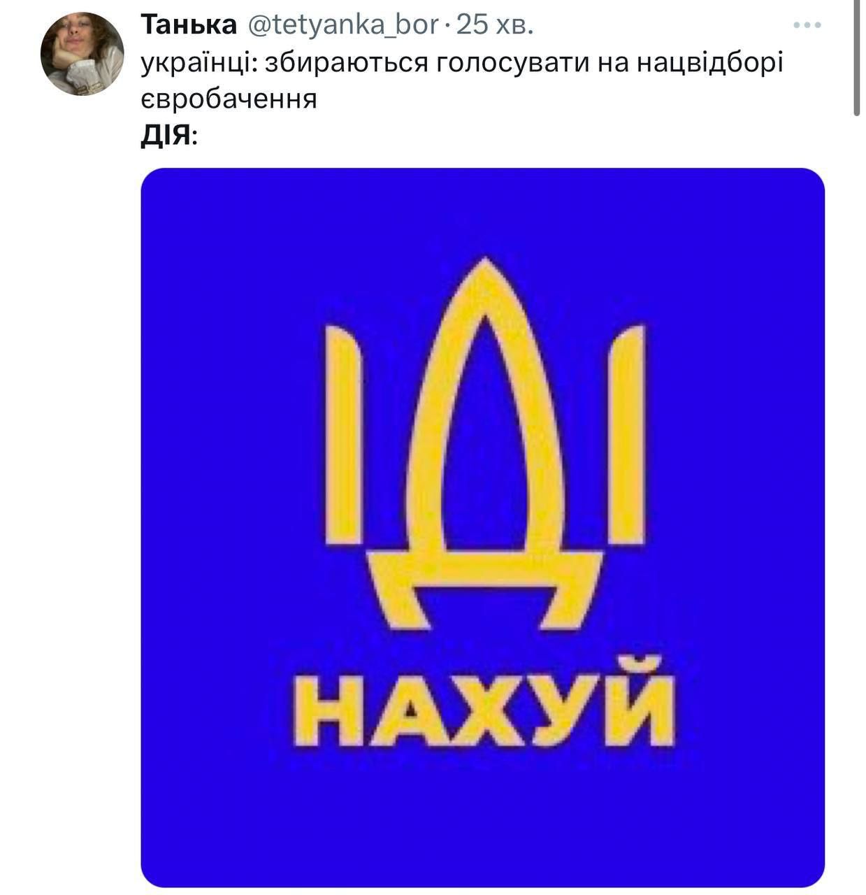 Шикарные мемы, которые не могли не появиться после финала Нацотбора 2024 и краха 'Дія' - фото 595766