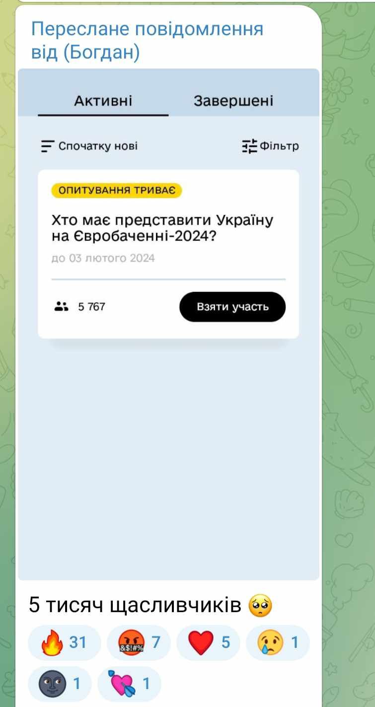 В приложении Дія из-за Нацотбора на Евровидение было рекордное количество пользователей - 595855 В приложении Дія из-за Нацотбора на Евровидение было рекордное количество пользователей - фото 595855