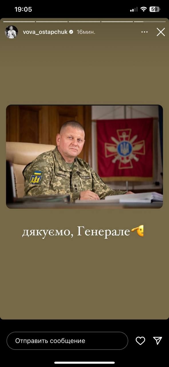 Притула, Тополя и другие звезды делятся мощными постами благодарности Залужному - фото 596767