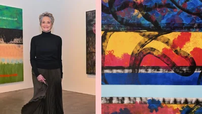 Шерон Стоун відкрила виставку власних картин у Берліні – фото