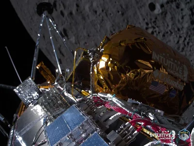 Историческое событие: известный художник Джефф Кунс выставил свою работу на Луне - фото 599681