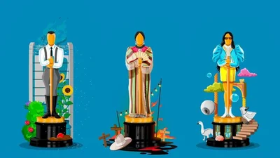 Выбирай любимую: известный художник показал статуэтки Оскар в стиле лучших фильмов