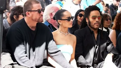 Котики Зои Кравиц и Ченнинг Татум поддержали Ленни Кравица на открытии его именной звезды