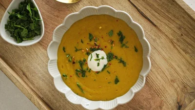 Сытный обед для семьи: как приготовить вкусный крем-суп с чечевицей