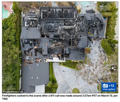 В сеть попали ужасные фото разрушенного пожаром дома Кары Делевинь - фото 605450