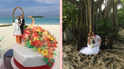 "Только он и я": Наталка Денисенко показала трогательные фото со свадьбы на Мальдивах