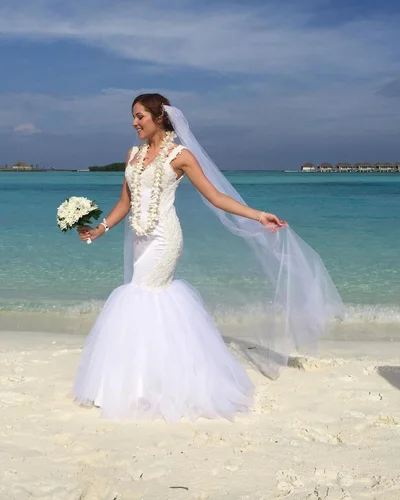'Только он и я': Наталка Денисенко показала трогательные фото со свадьбы на Мальдивах - фото 606338