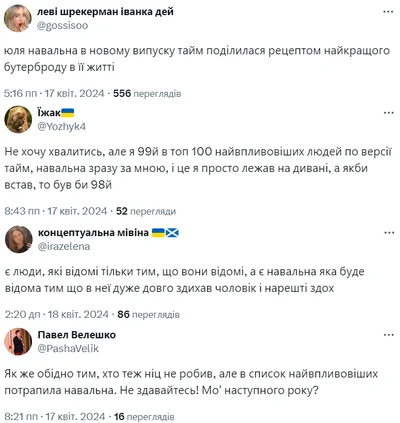 Украинцы высмеивают Юлию Навальную на обложке Time — лучшие мемы - фото 609212
