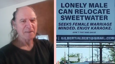 У США 70-річний чоловік шукає пару через білборд, за який платить 400 доларів на тиждень