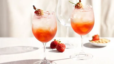 Клубничный шприц – этот коктейль ты будешь готовить все лето