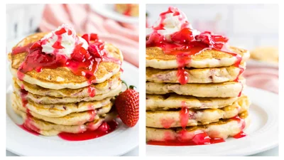 Этими клубничными оладьями не хочется ни с кем делиться – рецепт Ярославского