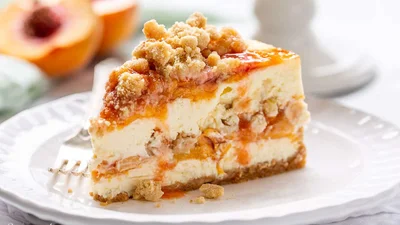 Как приготовить самый вкусный чизкейк с персиками к чаю