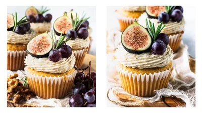 Окраса свята: вишукані кекси з кремом і виноградом