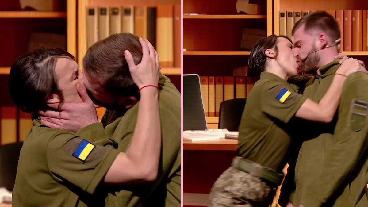 Андрій Рибак і Олександра Машлятіна цілуються - фото 632109