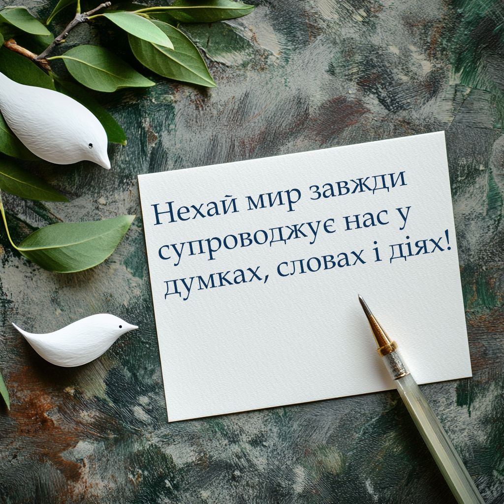Щемящие поздравления с Международным Днем мира 2024: проза и картинки на украинском - фото 640116