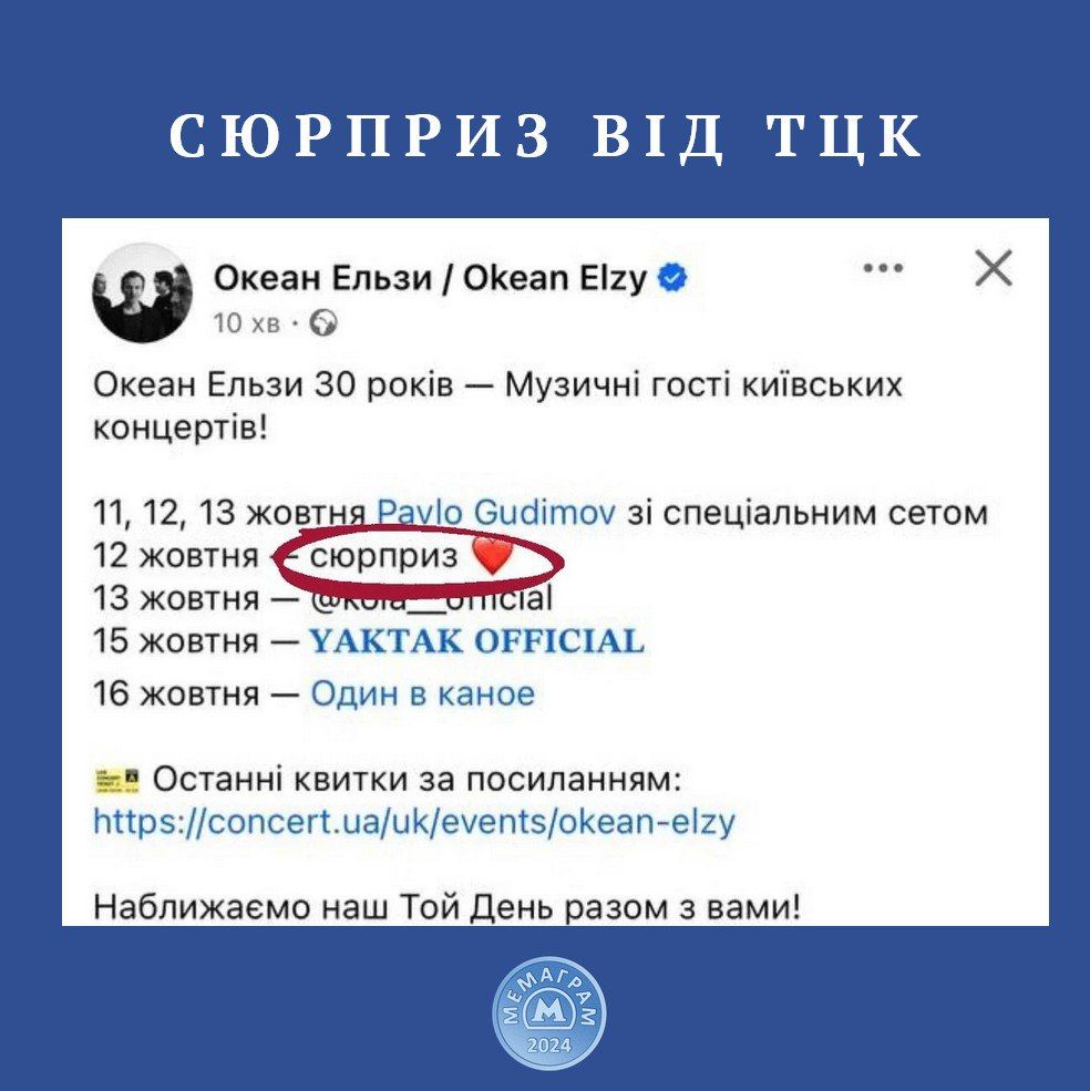 Концерт 'Океан Эльзы' с проверкой от ТЦК: сеть отреагировала мемами - фото 647963