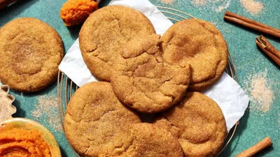 Тыквенное печенье с творогом – замечательное осеннее лакомство к чаю