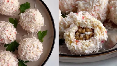 Крабовые "Рафаэлло" - закуска, которая станет коронной в твоем праздничном меню