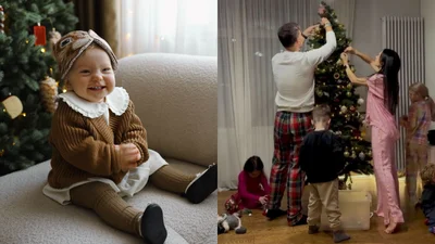 Свято наближається: багатодітні матусі Інна Мірошниченко й Саша Бо показали, як прикрасили із дітьми новорічні ялинки