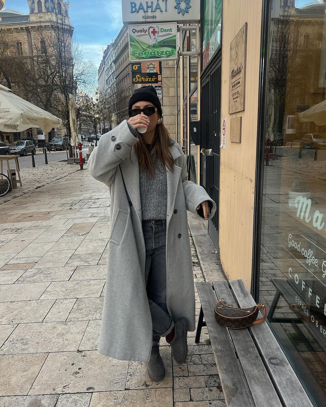 Образи з сірим пальто - 660797 Образи з сірим пальто - фото 660797