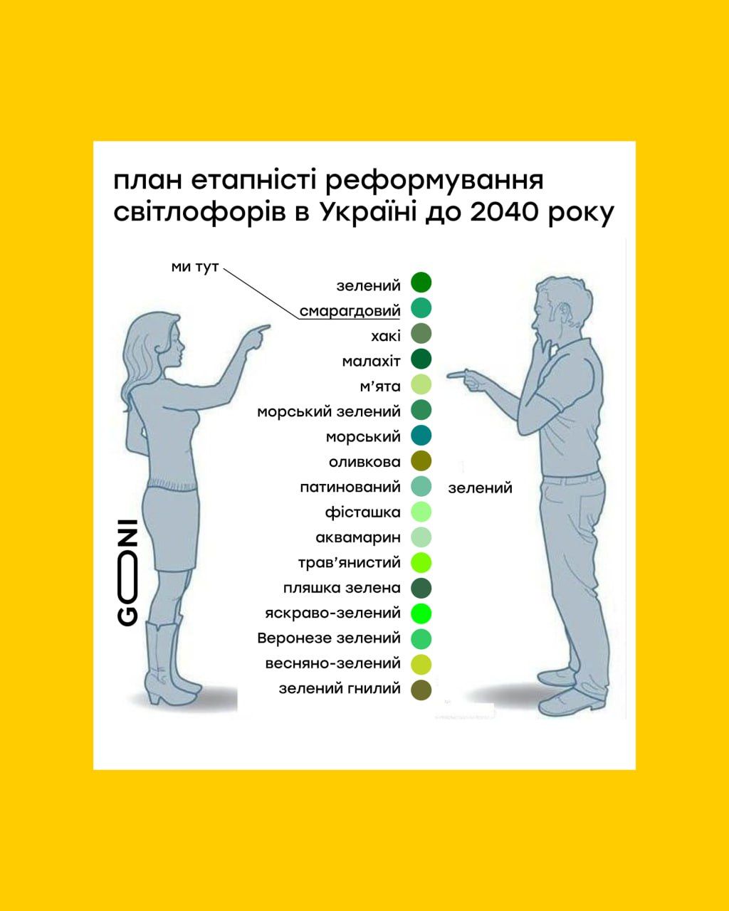 Меми про світлофор, в якому зелений колір замінять на смарагдовий - фото 662516