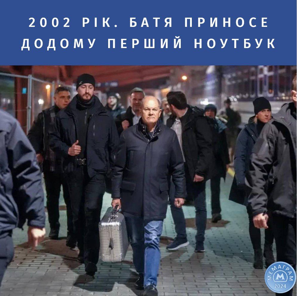 Что в чемодане Шольца: смотри мемы о визите канцлера Германии в Киев - фото 663399
