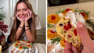 Готовим праздничный десерт - творожный рождественский кекс