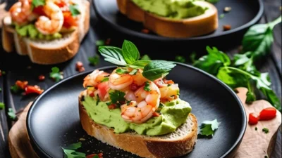 Брускети з авокадо та креветками - ідеальна альтернатива бутерброда зі шпротами
