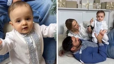 Первая вышиванка: Виталий Козловский показал подросшего сына в национальном наряде