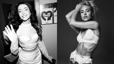 Бой в купальниках: кицы Надя Дорофеева и Даша Квиткова посоревновались фигурами в бикини