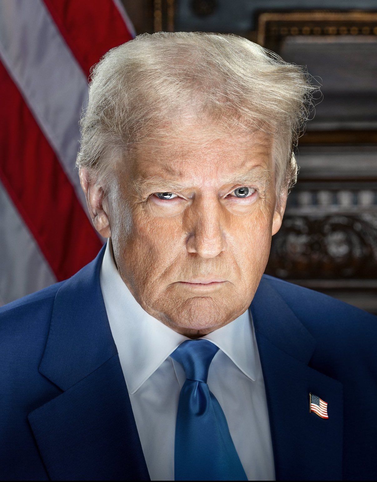 Портрет Трампа к инаугурации является копией его фото из тюрьмы, и вот мемы об этом - фото 677928