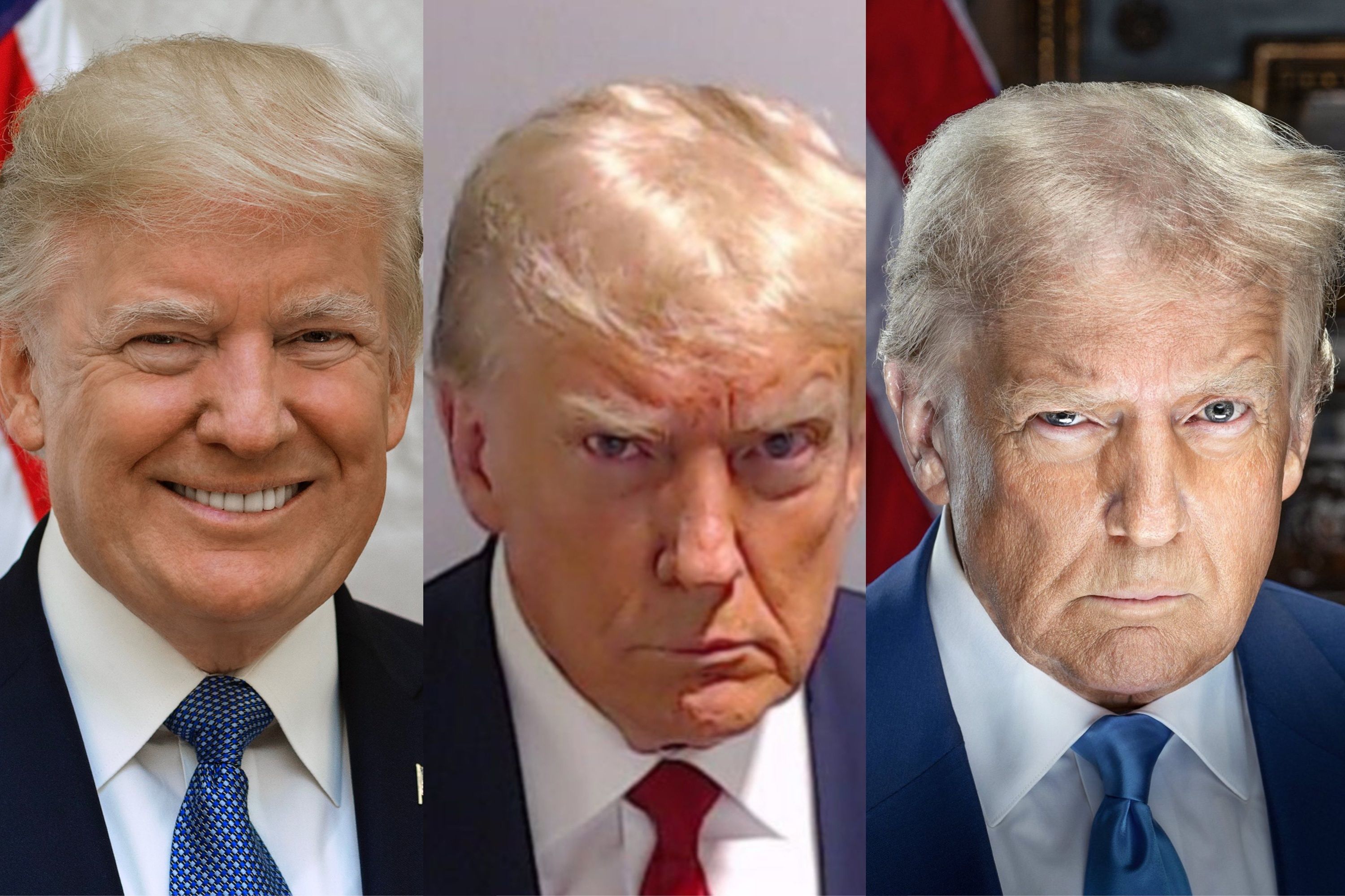 Портрет Трампа к инаугурации является копией его фото из тюрьмы, и вот мемы об этом - фото 677930