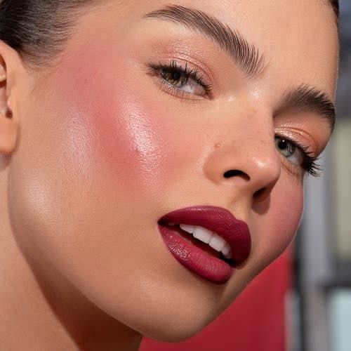 Cranberry makeup: макияж в клюквенных оттенках стал зимним трендом 2025 года - фото 678526